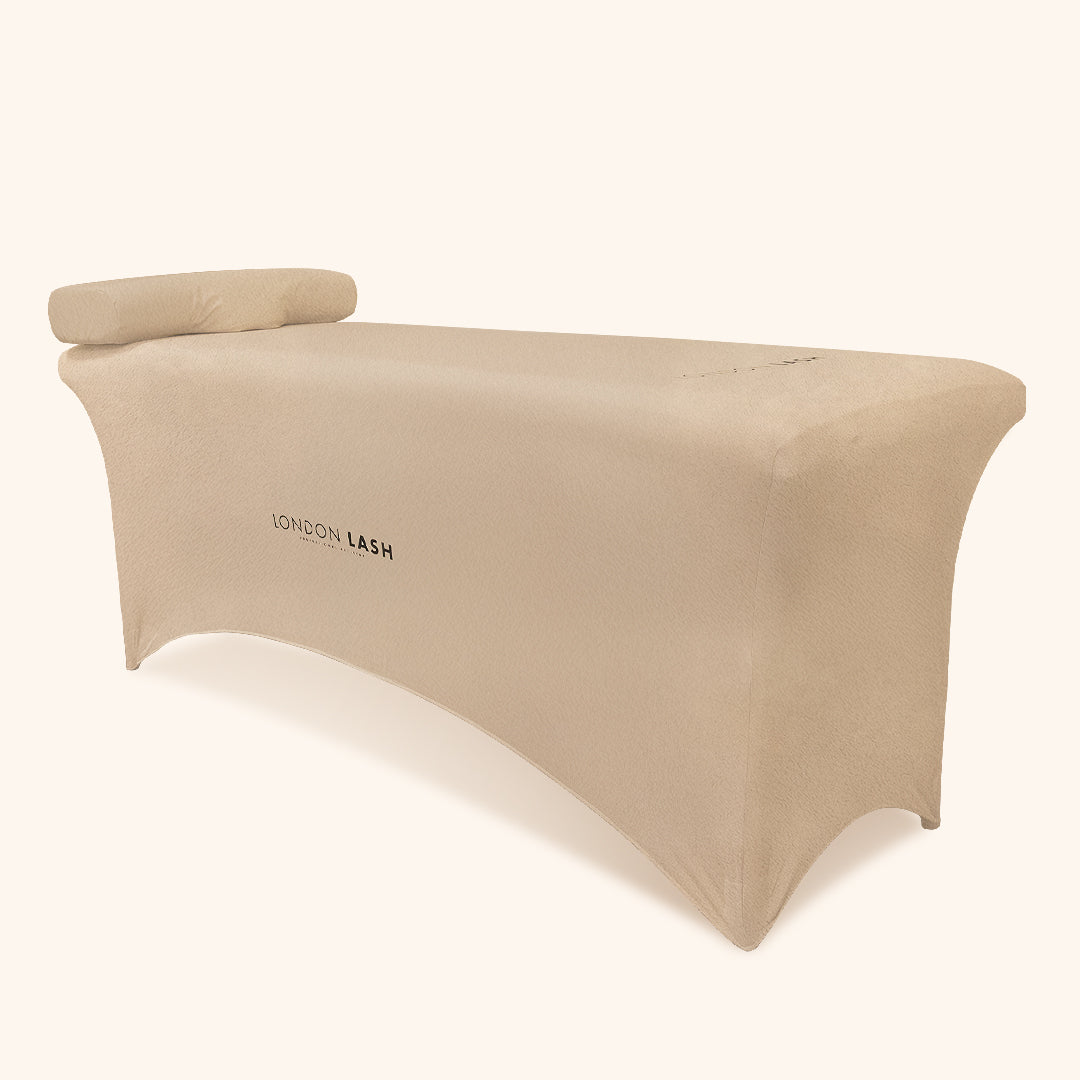 Set Beige de Funda de Cama y Cojín Aterciopelado