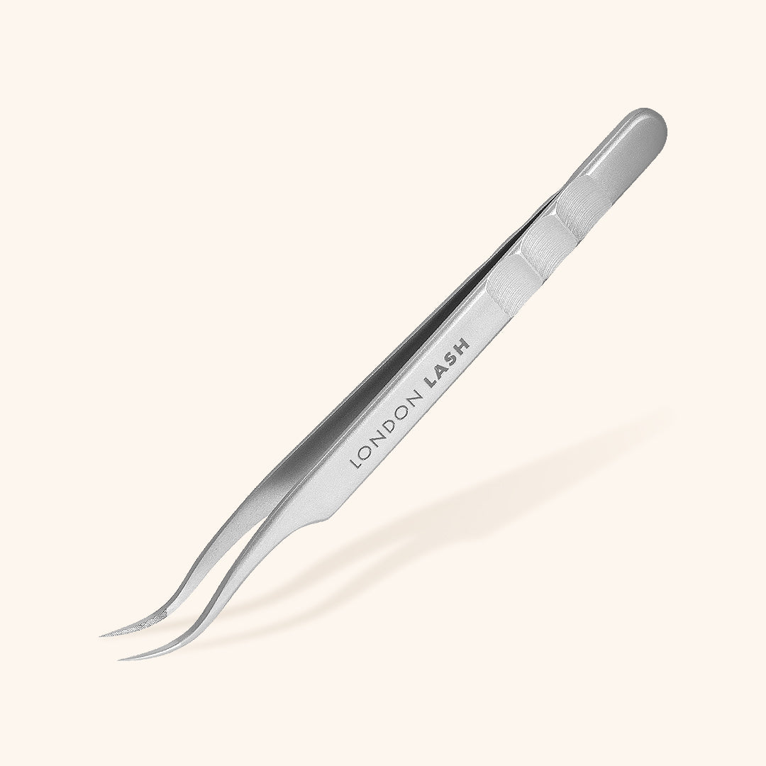 Professional Curved Fiber Tip Volume Eyelash Extensions Tweezers