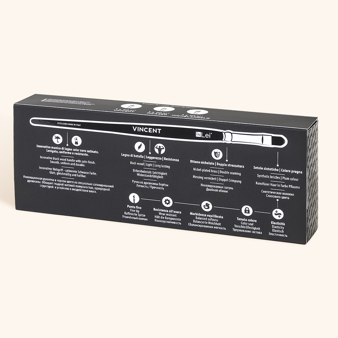 Vista completa del InLei® Art Collection Set de Pinceles Profesionales, mostrando la variedad de tamaños y formas