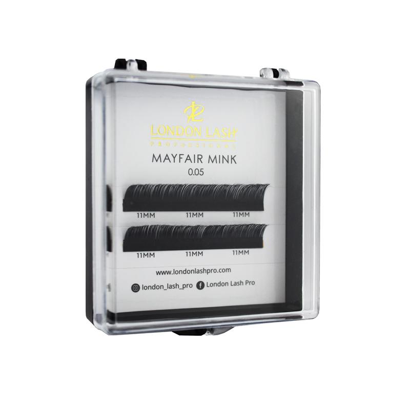 Caja de muestra Mega Volume Mayfair Lashes 0.05 C-curl para un volumen impresionante