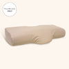 Funda de almohada de piel sintética en color beige, diseño moderno y suave